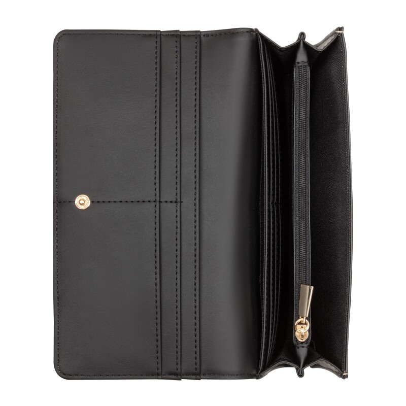 Small Leather Good Fleura Slg Phone Clutch Wallet Black