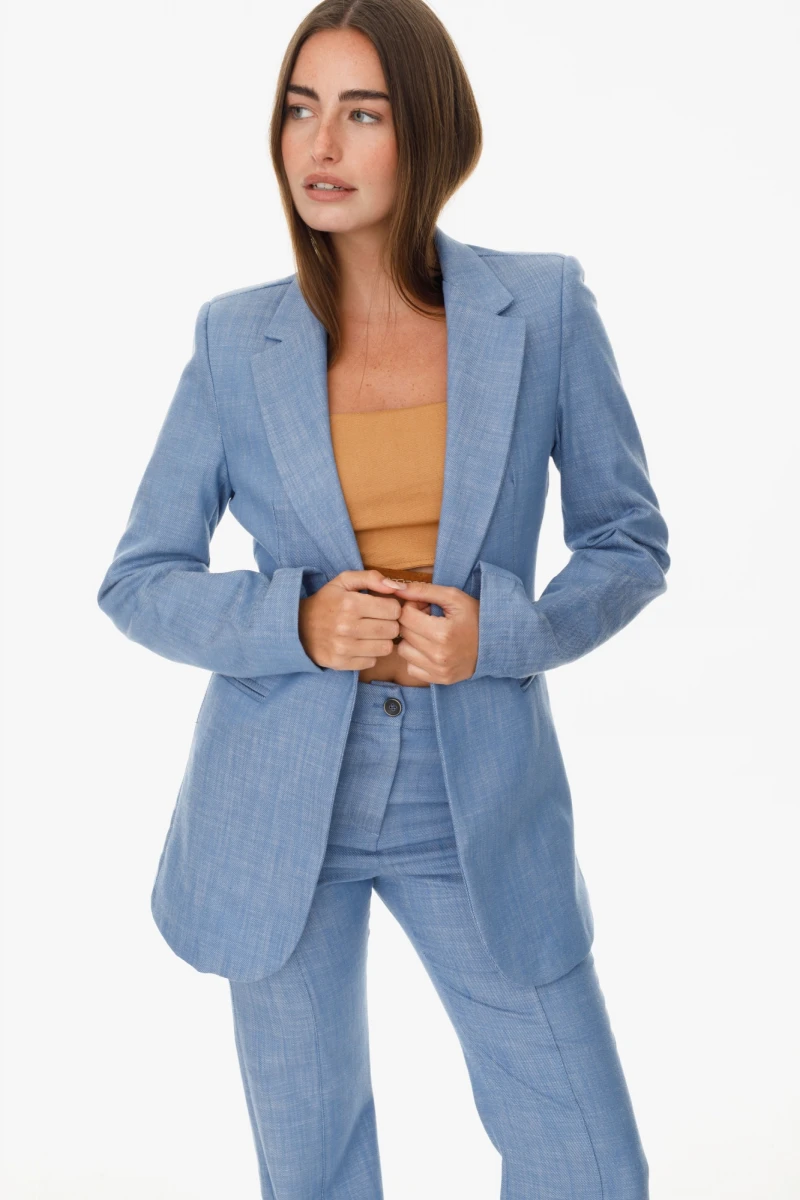 Blazer Turin Cotton celeste m