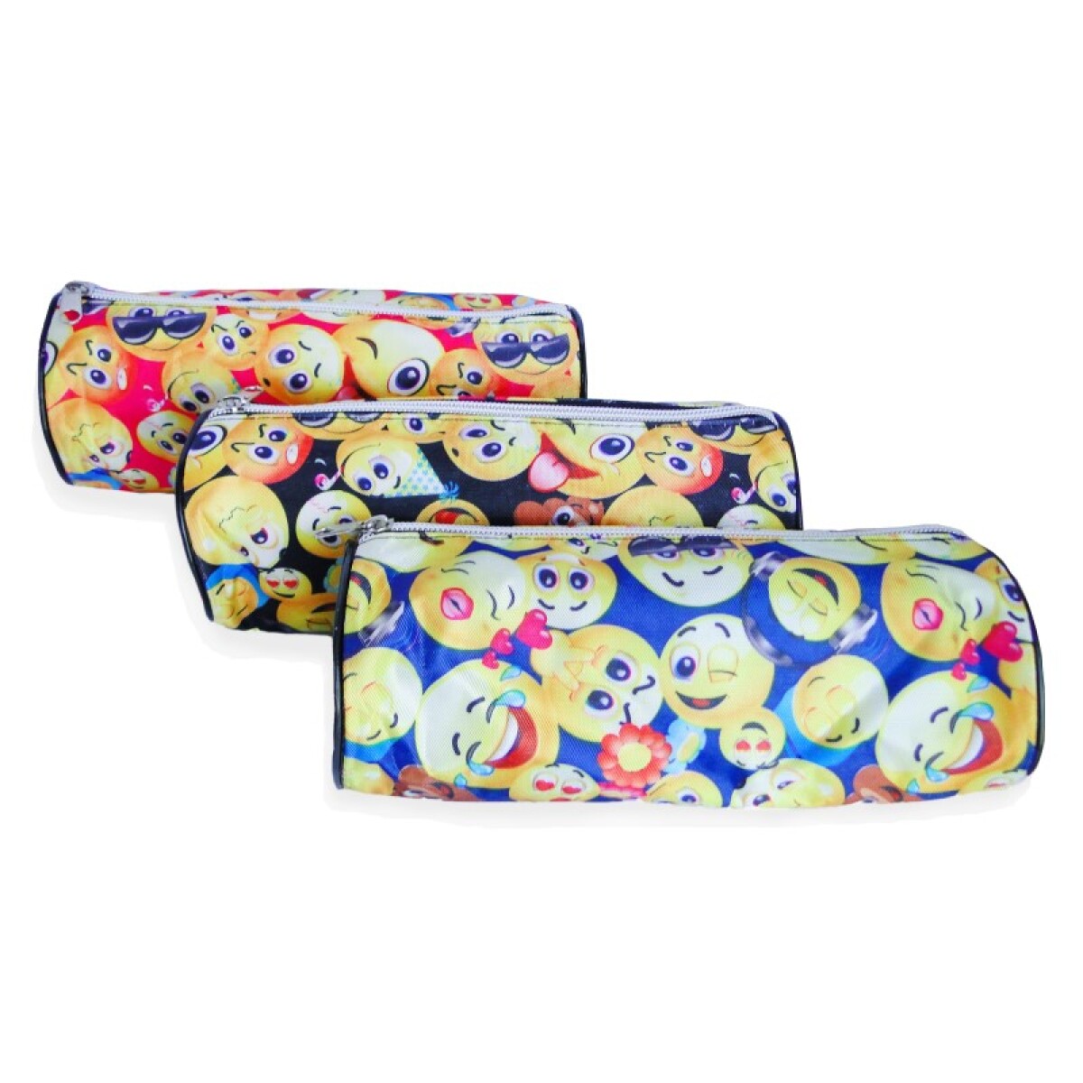 3x2 OUTLET Cartuchera Tubular Diseño Emoticón 22x8cm - 3x2 Outlet Cartuchera Tubular Diseño Emoticón 22x8cm 