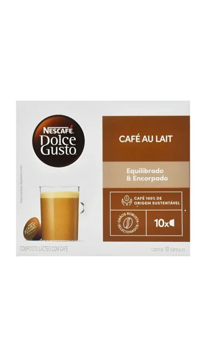 CAPSULAS DOLCE GUSTO (04) AU LAIT PACK X 10 