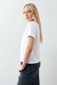 Remera con bordado paisley blanco