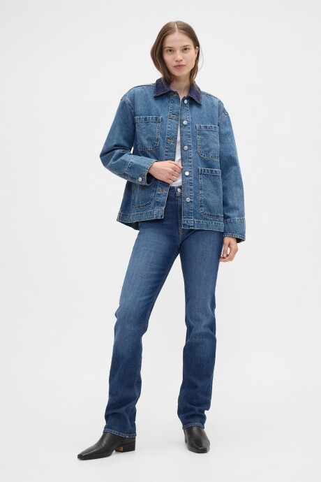 Campera De Jean Mujer Medium Wash