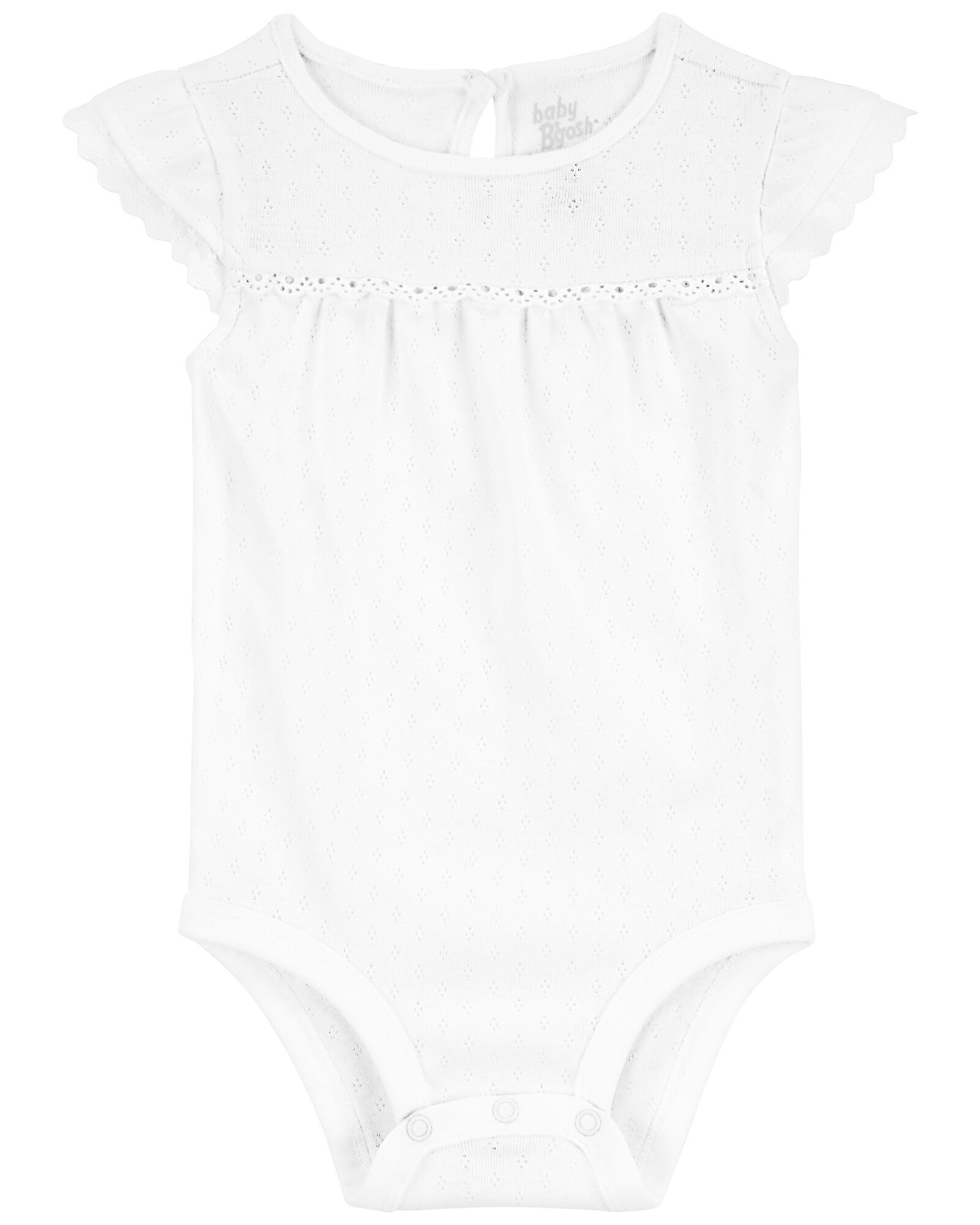 Body de algodón calado, blanco Body de algodón calado, blanco