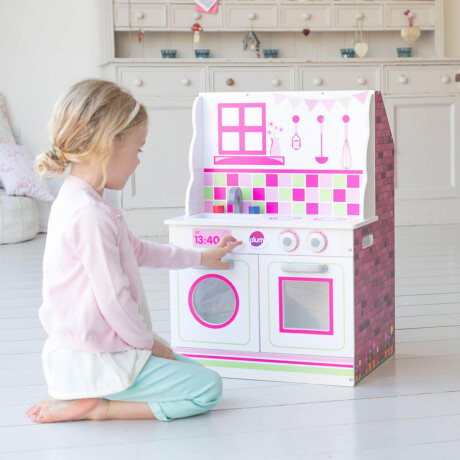 Casita De Muñecas De Madera 2en1 Cocina + Accesorios Casita De Muñecas De Madera 2en1 Cocina + Accesorios