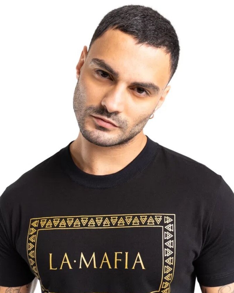 Camiseta Color Negro De Algodon By La Mafia U