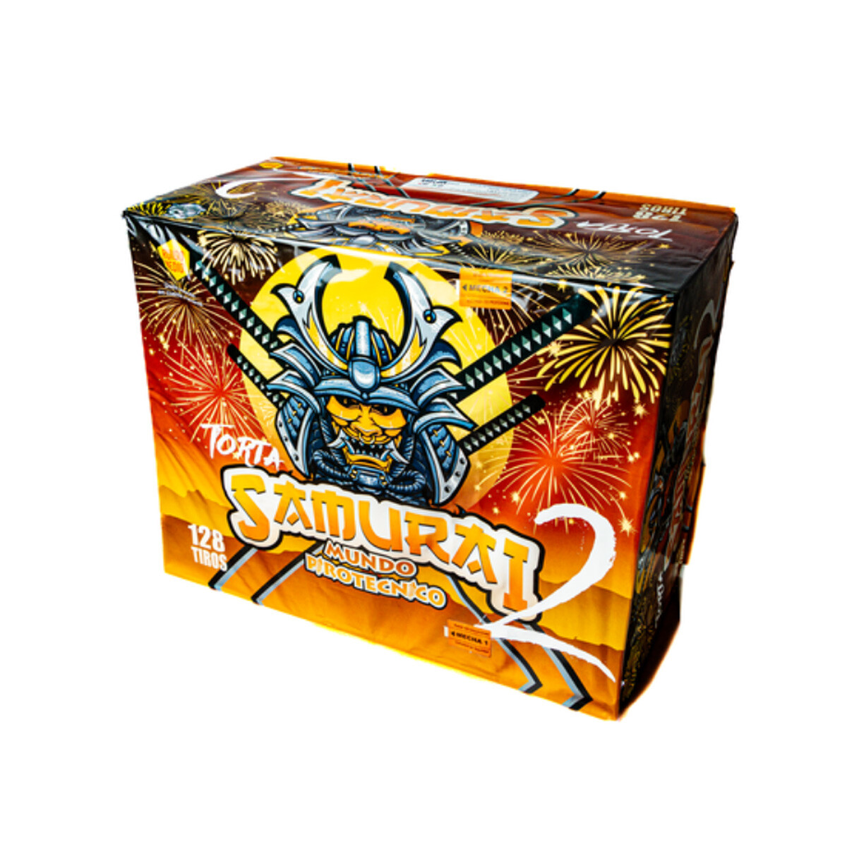 TORTA SAMURAI 2 MUNDO PIROTECNICO 128 Tiros 