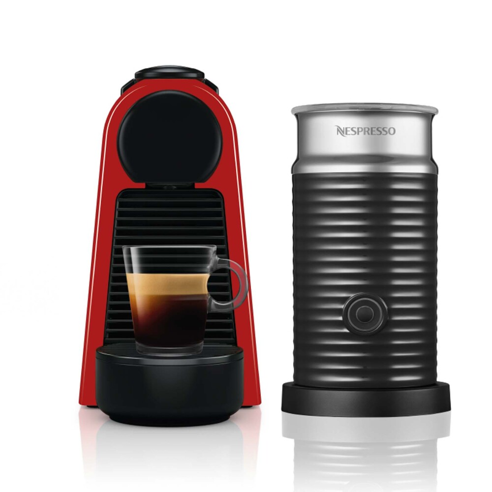 CAFETERA NESPRESSO ACERO ROJO ESSENZAD30 AEROCCINO ESSZDRAERO