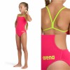 Malla De Entrenaminento Para Niñas Arena Team Swimsuit Challenge Solid Rosa