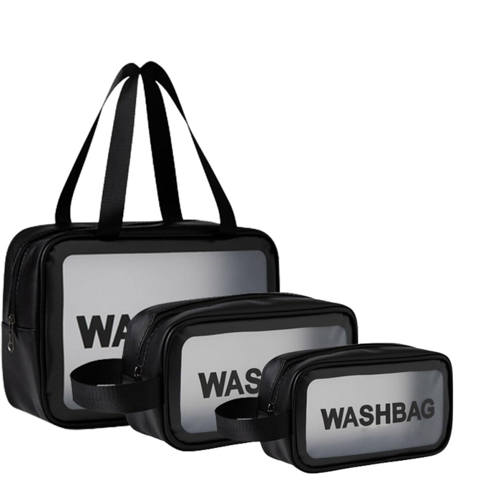 Estuche Neceser Washbag 3 Piezas Negro