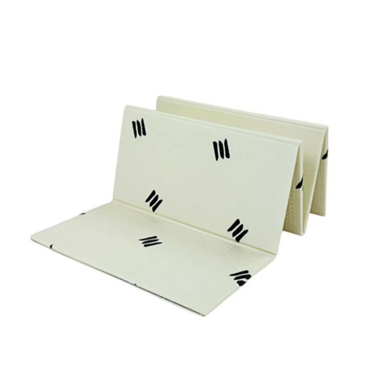 Alfombra Infantil Plegable y Reversible Antideslizante Bebesit Beige Gris