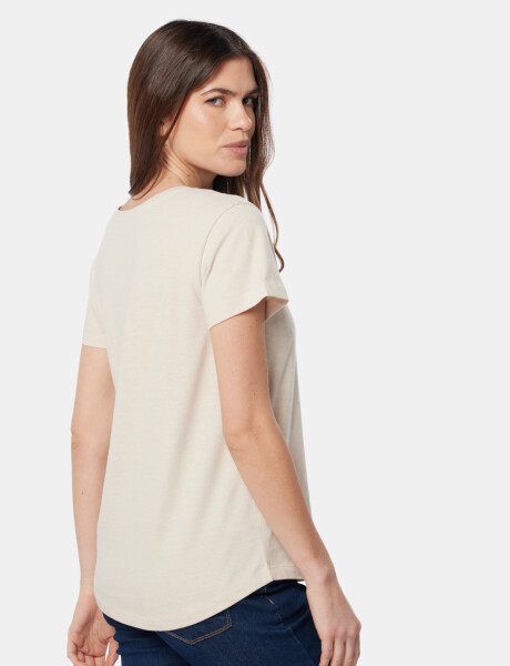 REMERA LISA Beige