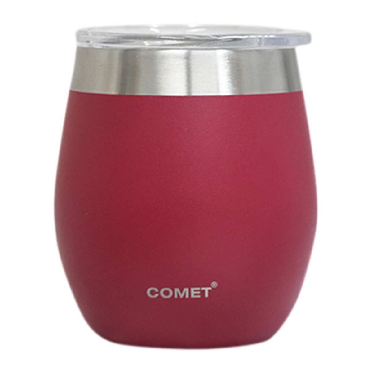 Mate en Acero Inox c/ Tapa Vaso Térmico Bebidas 240ml Comet - Bordó 