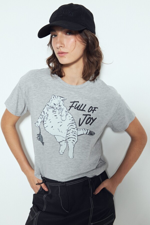 REMERA ARCE Gris Claro Melange