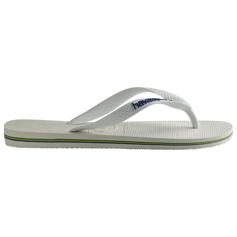 Ojotas Havaianas Brasil Logo Blanco