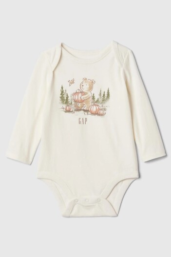 Body Gràfico Manga Larga Bebé Ivory Frost