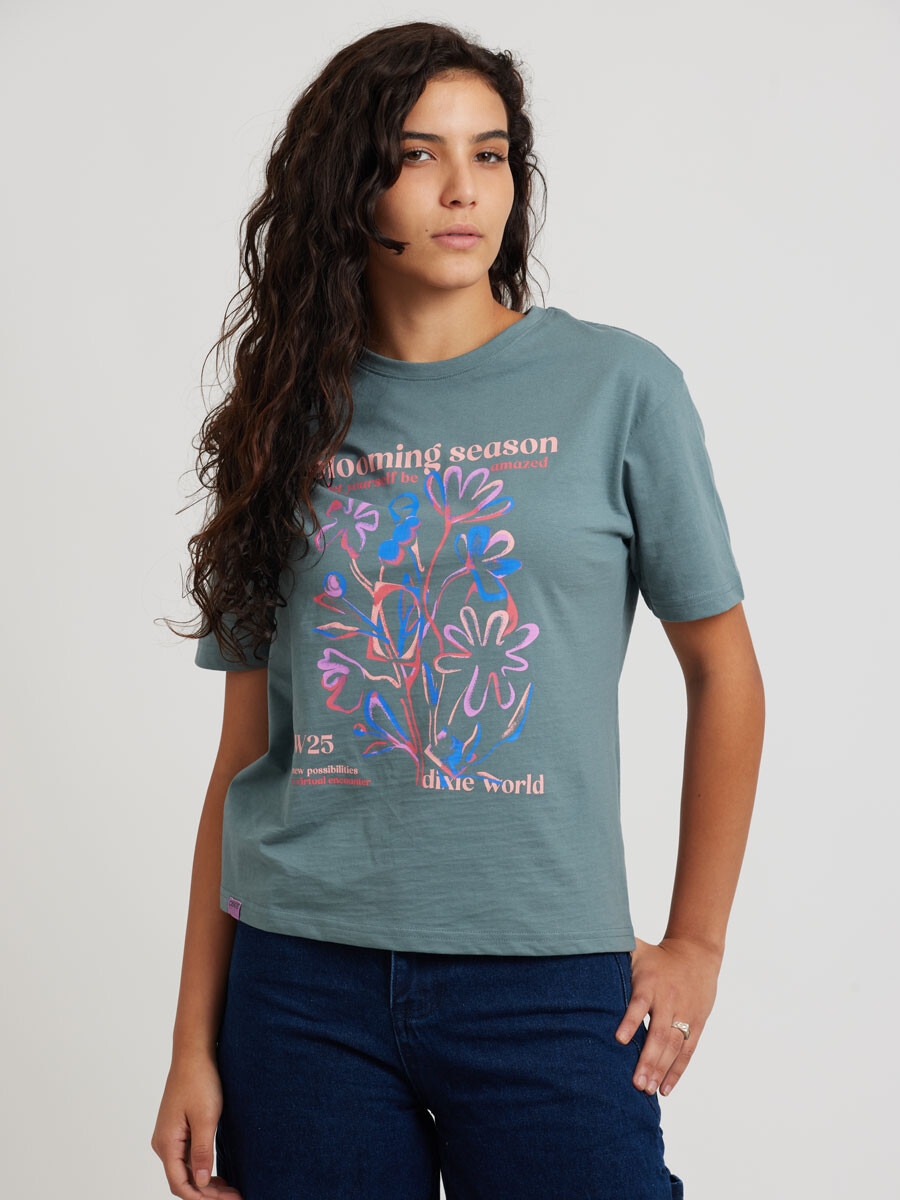 T-SHIRT ASHLIL DIXIE Azul Piedra