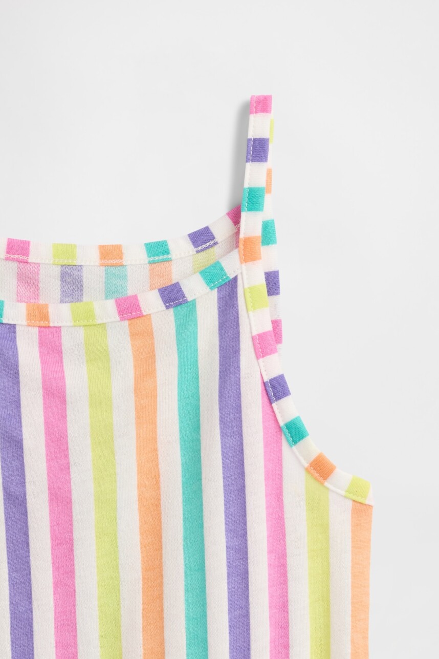 Musculosa Rib Toddler Niña Multi Stripe