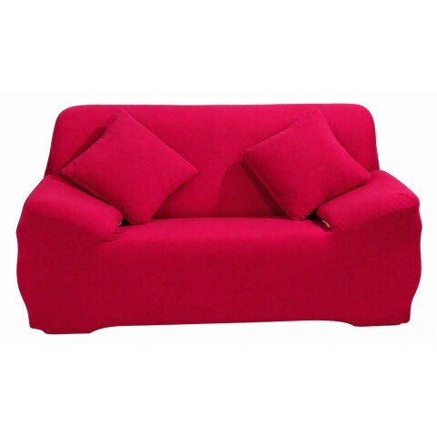 Funda Protector Sillón Sofá 2 Cuerpos Ajustable Elastizada Color Rojo