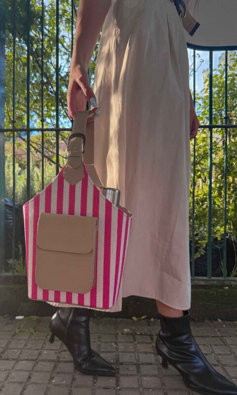 POSATERMO Y MATE TANZANIA TELAR RAYAS FUCSIA