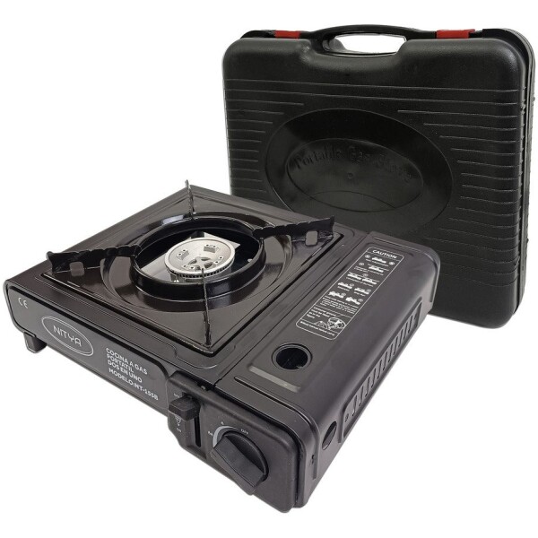 Anafe Cocina Portatil Parrilla Quemador A Gas Cocina Camping Color Negro