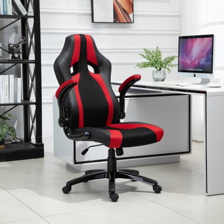 Silla Gamer Ergonómica Altura Regulable Posabrazos Elevables Negro/rojo