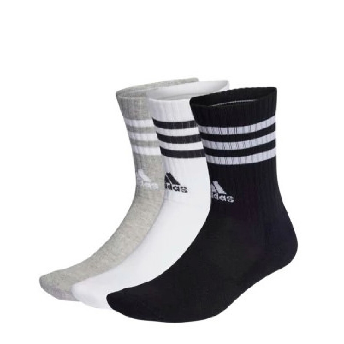 Medias Unisex Adidas X3 C SPW CRW - Blanco - Negro - Gris 