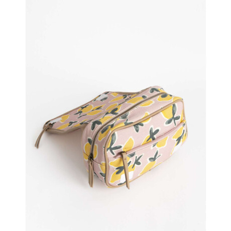 Portacosméticos Con Solapa Estampado Flores