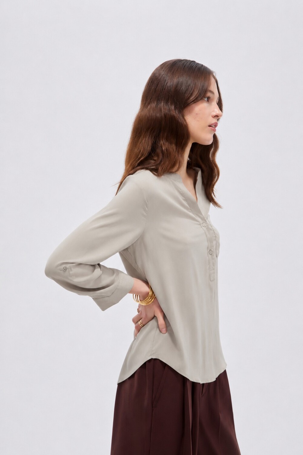 Blusa Au Verde Grisaceo