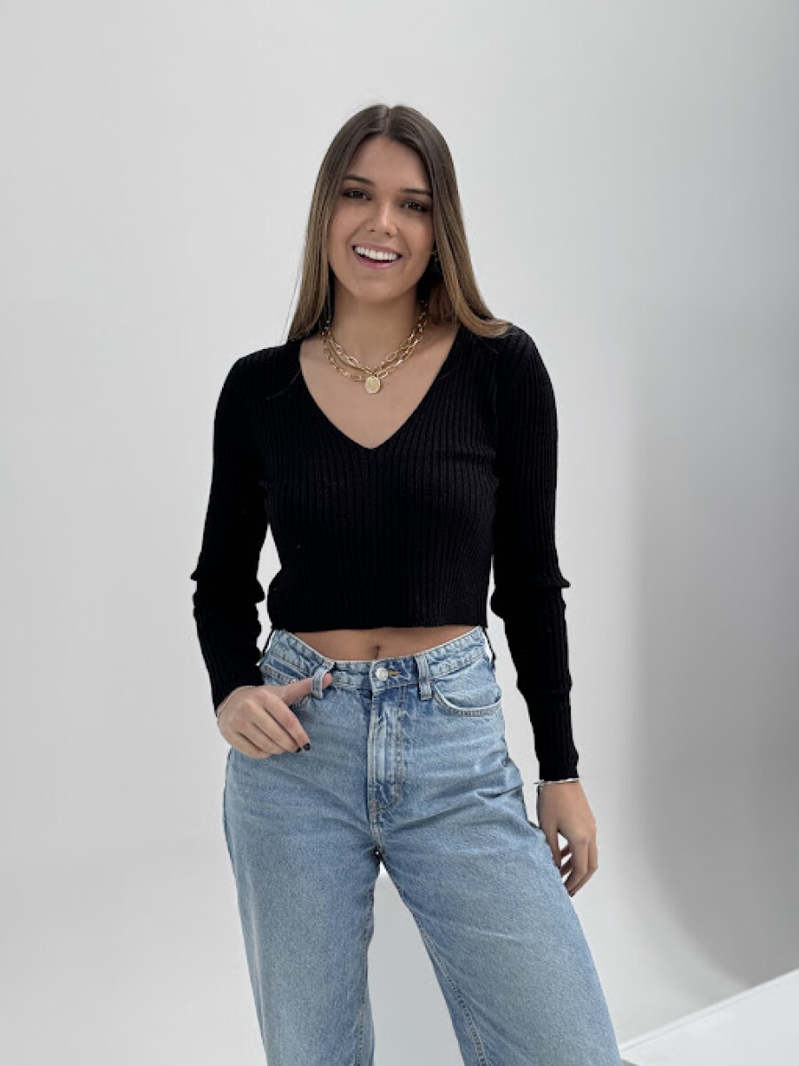 Blusa lurex - negra 