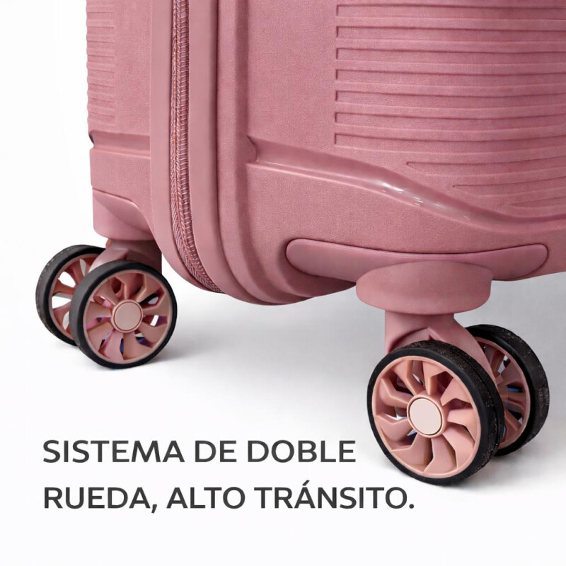 Set Valijas De Viaje Rígidas 2 Piezas Carry On 14” Y Valija 20” Rosa Viejo