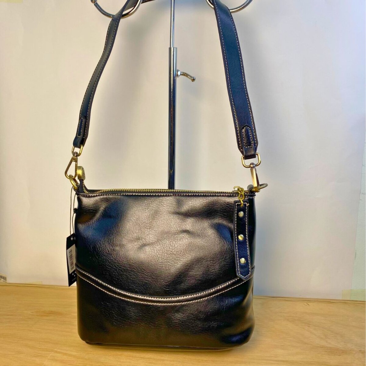 Cartera Cuerina Wanna - Negro 