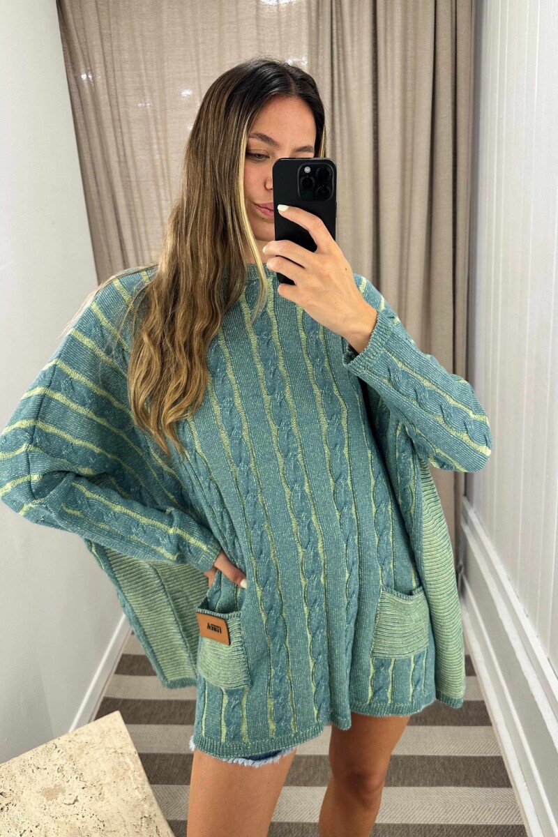 Sweater Oceano Verde/Petroleo