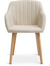 Silla de comedor ADSLEV tela beige/color roble Silla de comedor ADSLEV tela beige/color roble