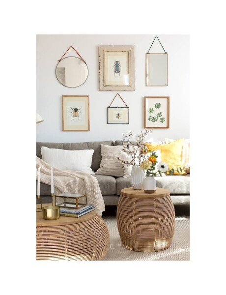 MESA AUXILIAR D42x45CM POLIRRATAN NATURAL MESA AUXILIAR D42x45CM POLIRRATAN NATURAL