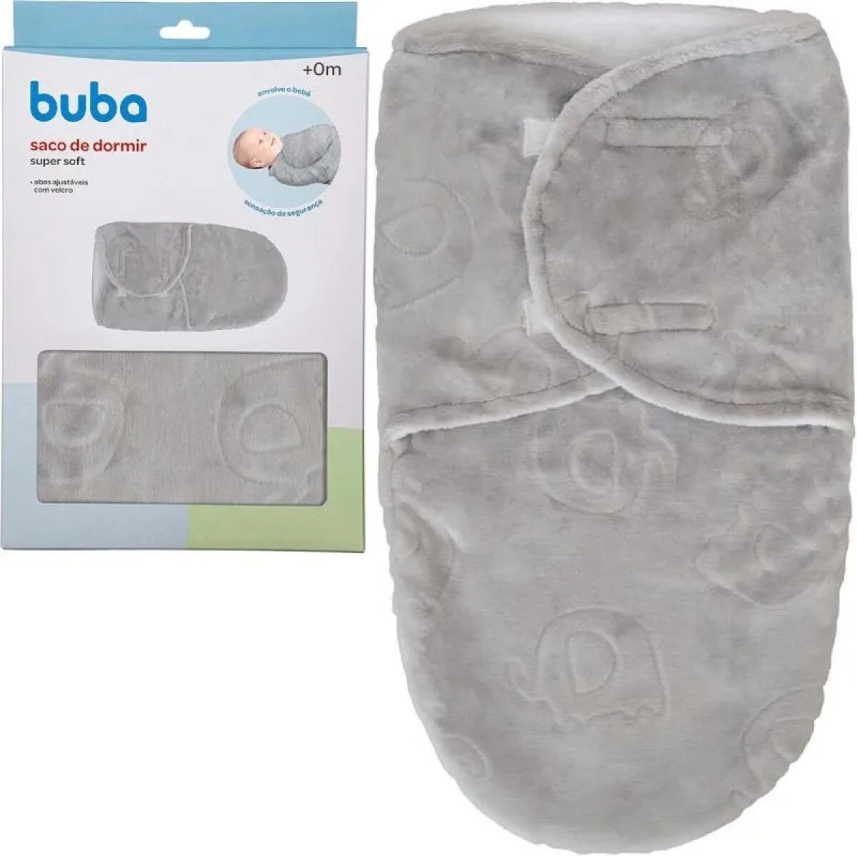 Sobre swaddle de dormir BUBA para bebe - gris 