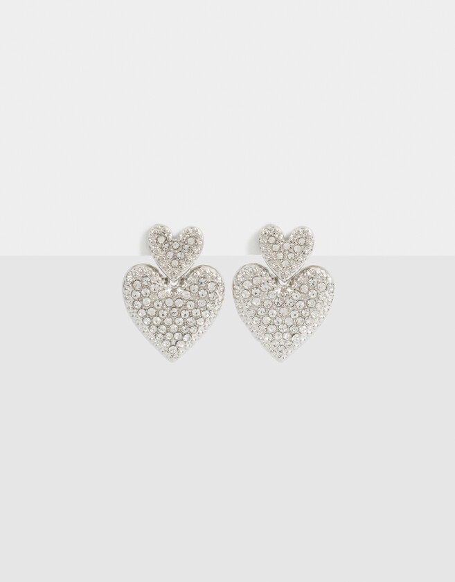 Aros Colgantes Cortos Con strass Aros Colgantes Cortos Con Strass - Dorado