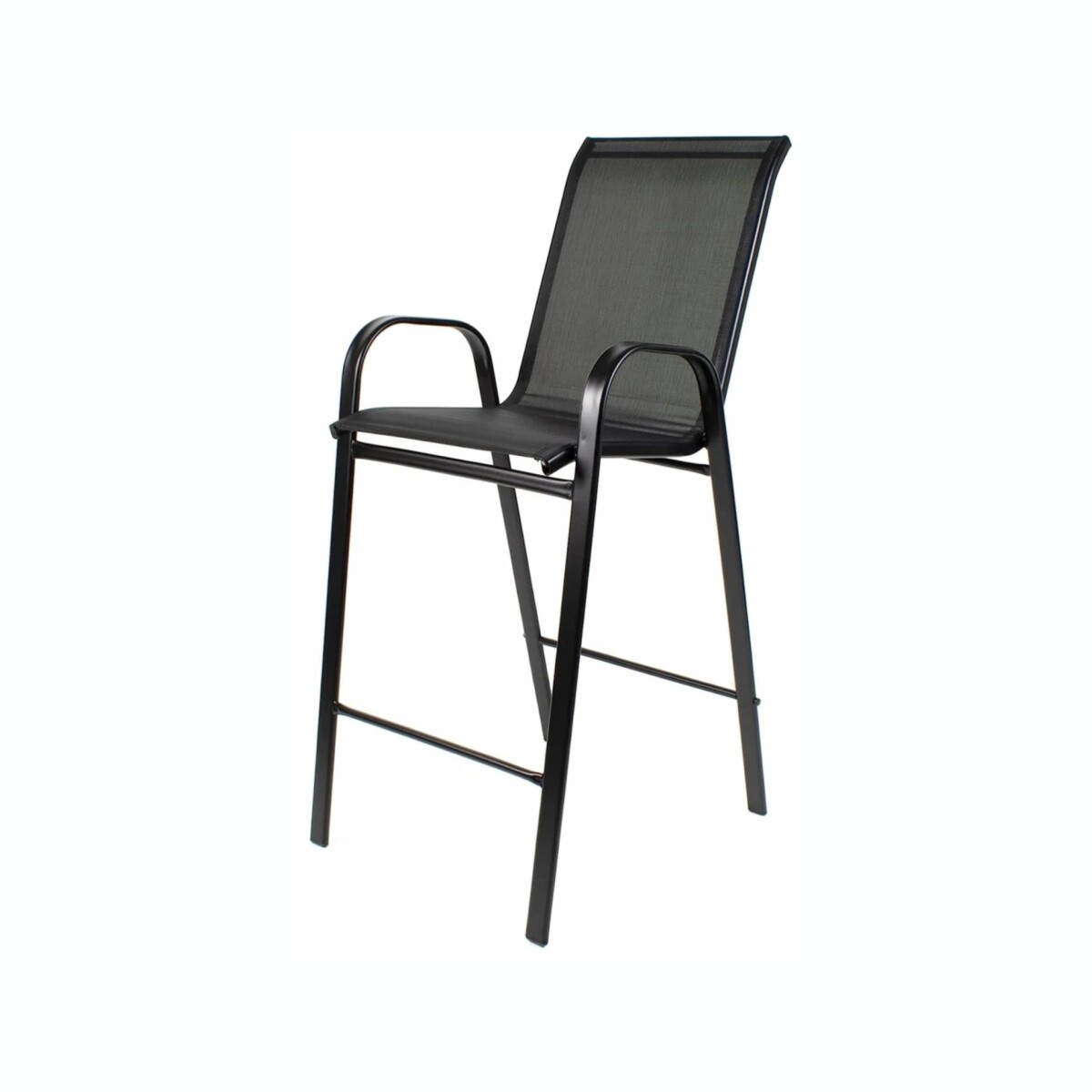 Banqueta Taburete De Jardín RUSTICO SC-092H De Textilina - Negro 