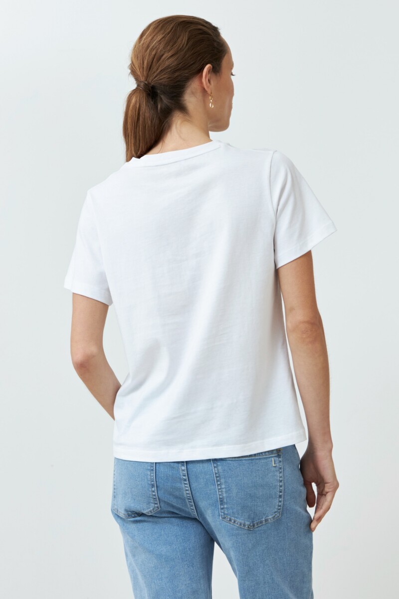 Remera estampada Lirio de Campo blanco