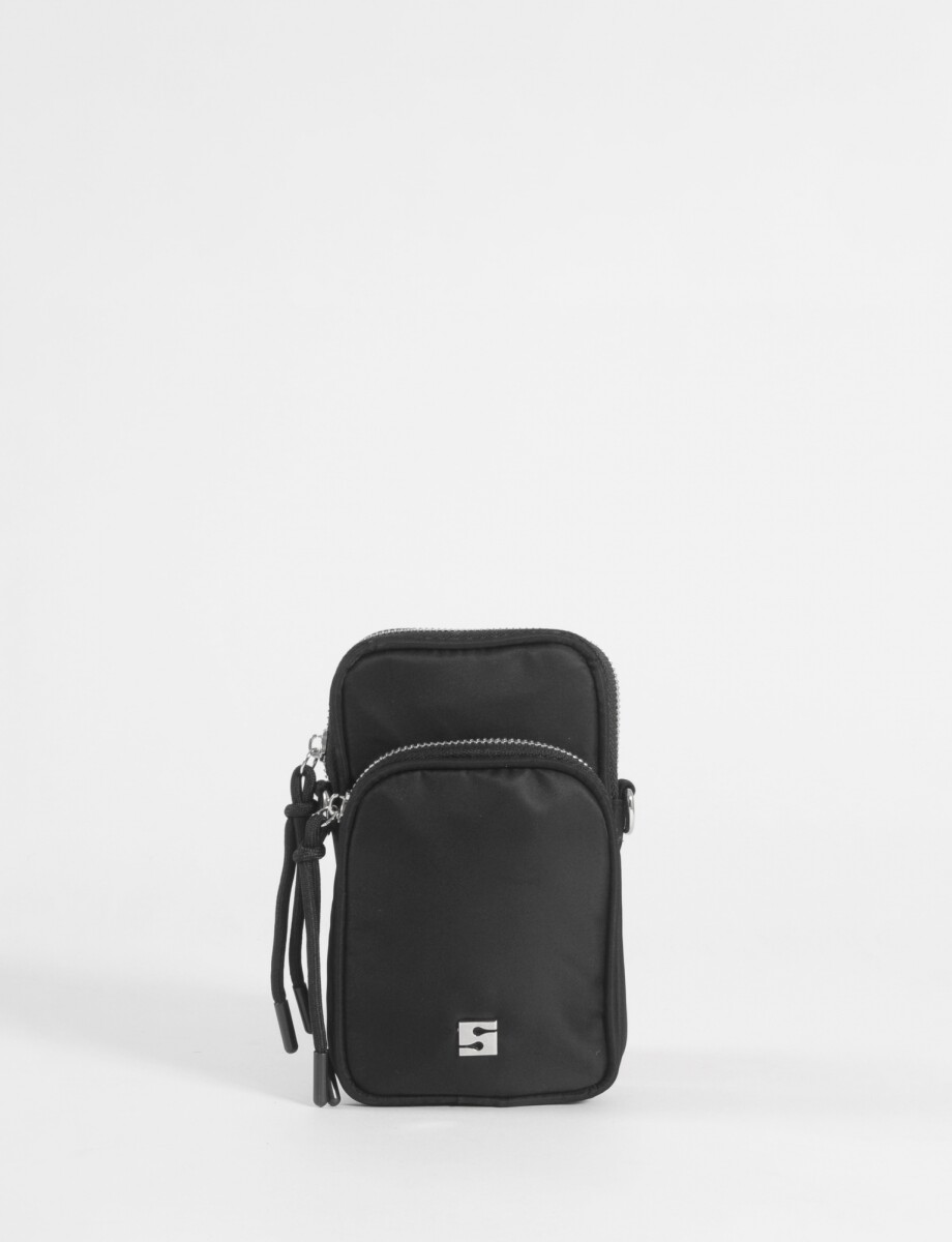 Porta celular strap ojalillos - negro 