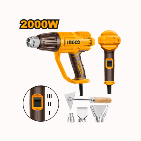 Pistola de Calor INGCO HG200078 Amarillo y Negro