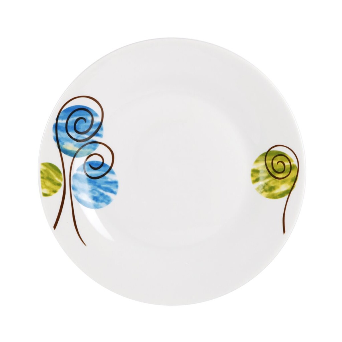 PLATO POSTRE PORCELANA 19CM CIRCULOS 