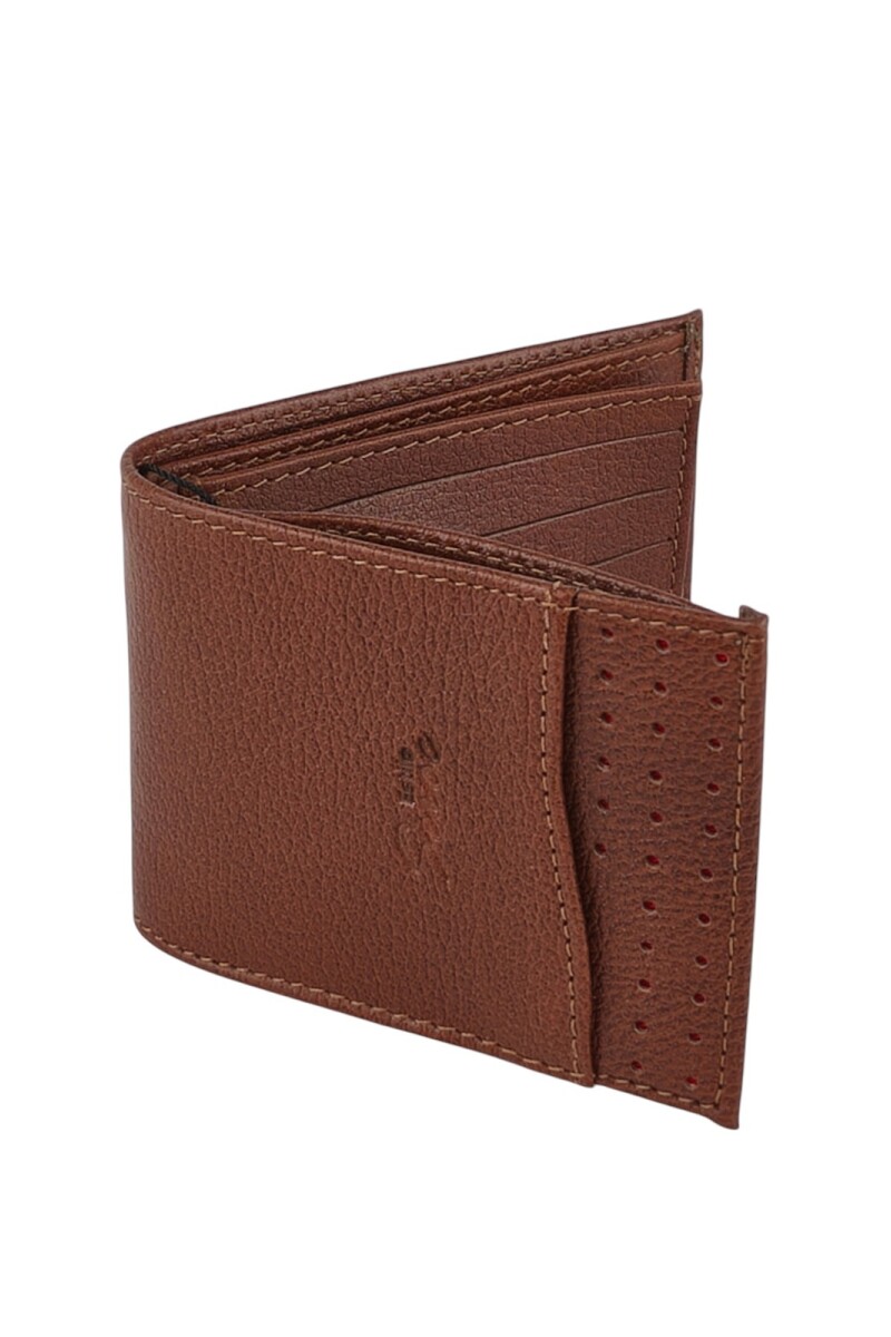 Billetera con triple tarjetero Marrón