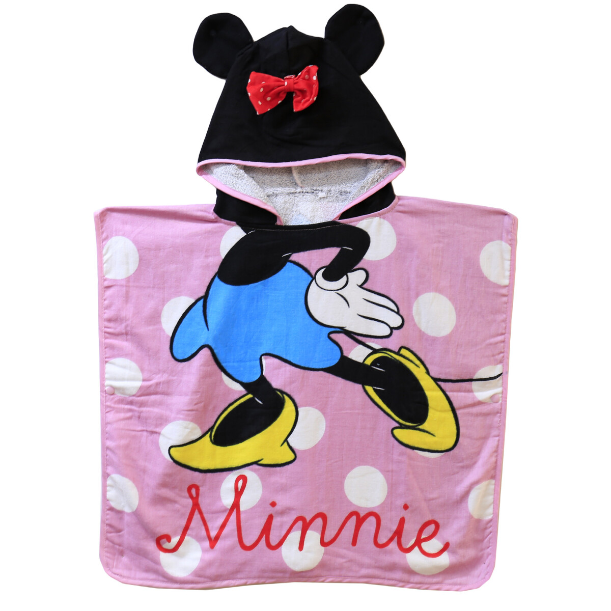 Toalla Disney Poncho Minnie - Rosa - Negro - Blanco 