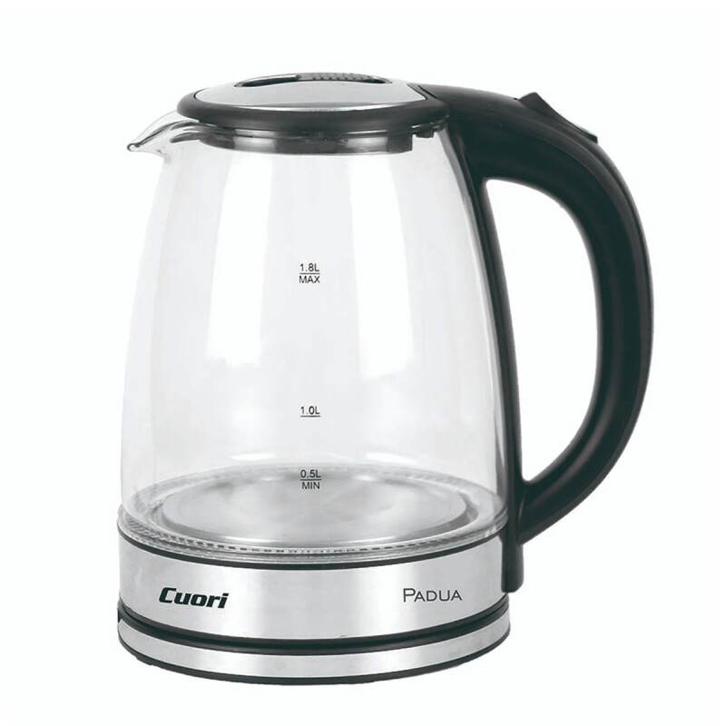 JARRA ELECTRICA DE VIDRIO CUORI INALAMBRICA PADUA 1.8 LTS JARRA ELECTRICA DE VIDRIO CUORI INALAMBRICA PADUA 1.8 LTS