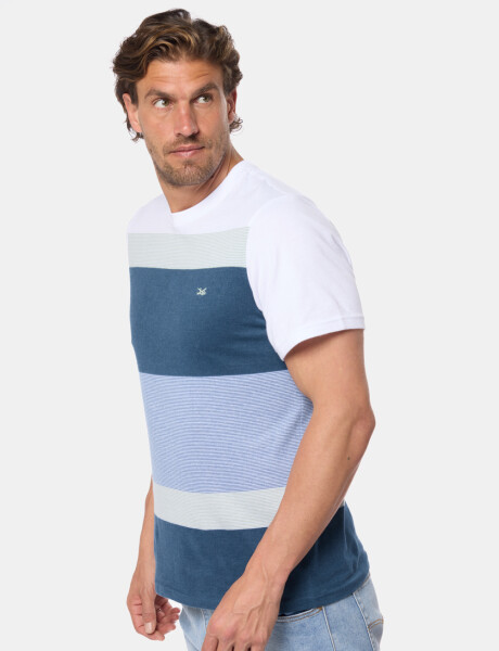 REMERA RAYADA Azul