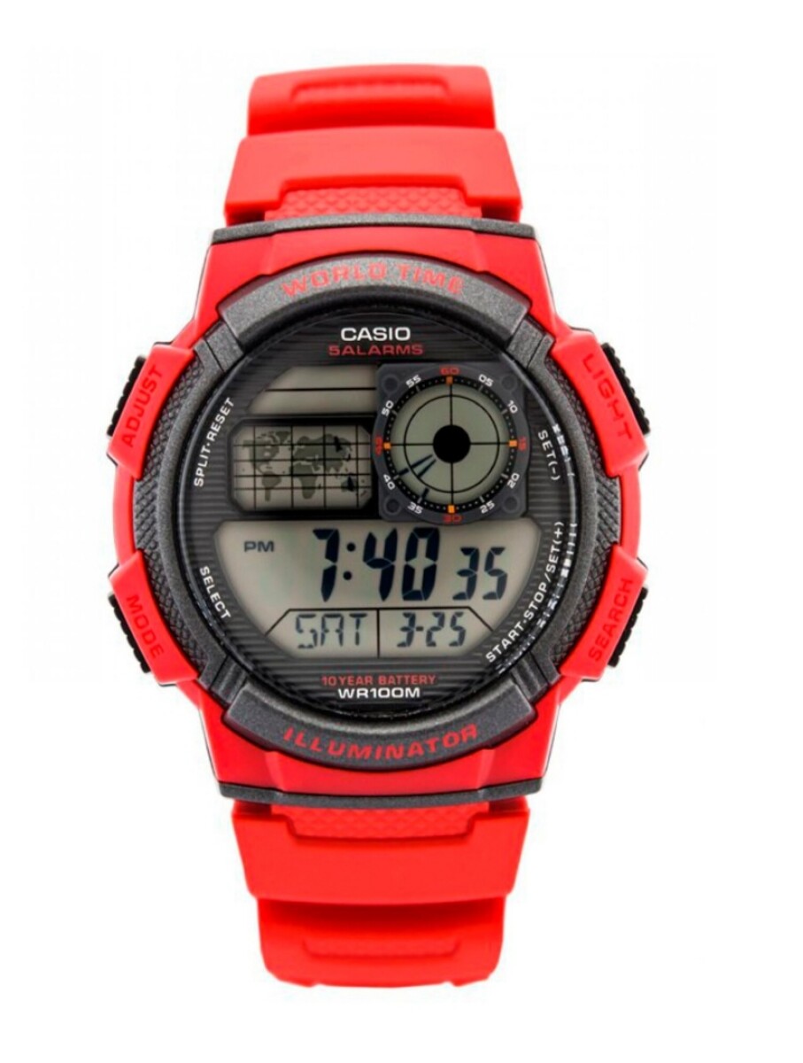Reloj CASIO digital/Rojo 
