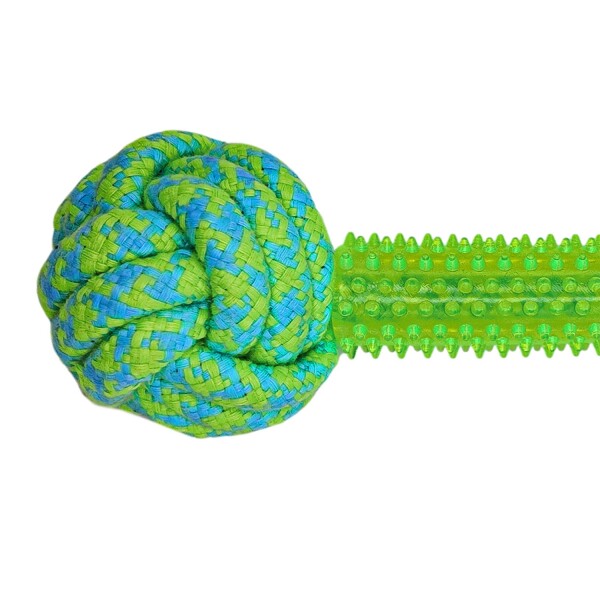 Juguete Perro Masticable Cuerda Soga Nudos Dental 22Cm Variante Color Verde