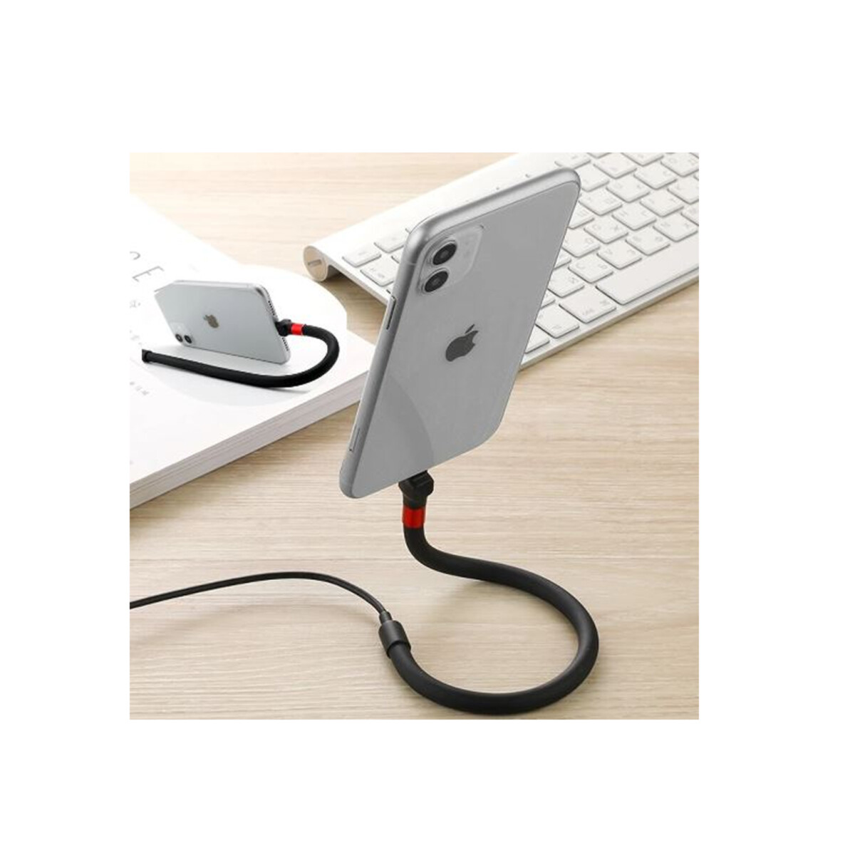 Cable Micro USB Con Soporte Ajustable 