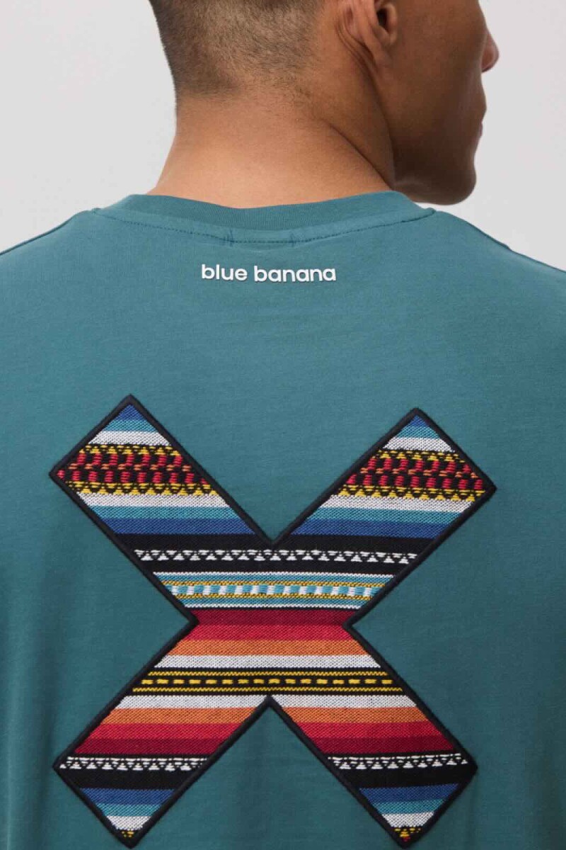 Remera Classic Blue Banana Amazon Green
