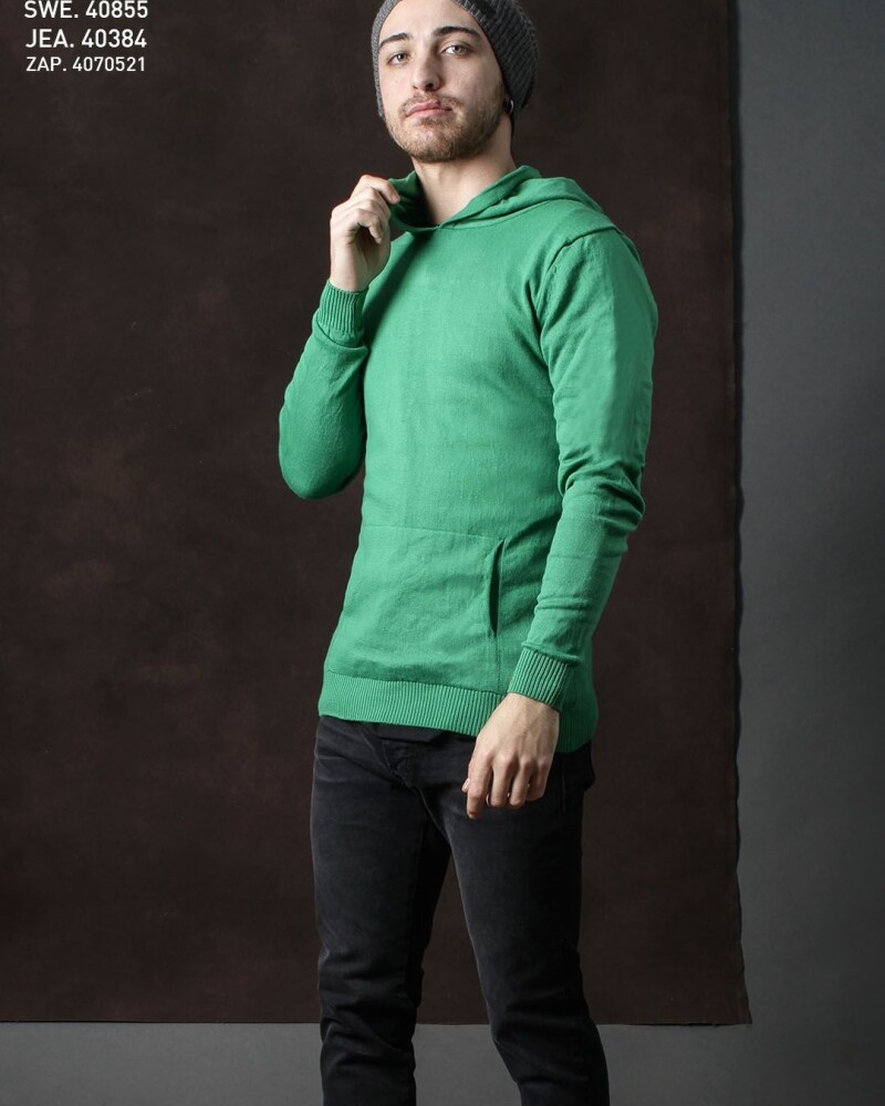 Sweater Canguro Verde